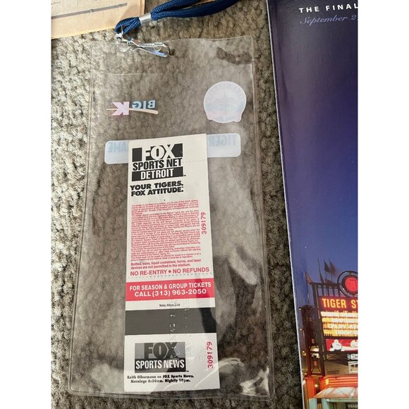 Vtg Sep. 27, 1999 Lot Of 10 Items The Final Game Detroit Tigers Detroit Stadium - Picture 10 of 10